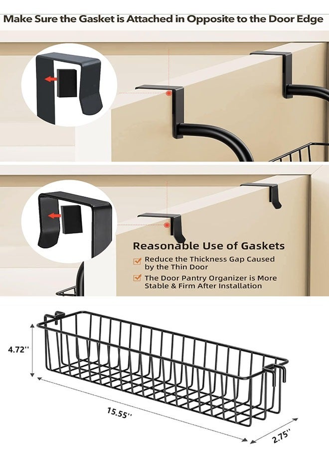زي سي إم - هابي Over the Door Pantry Organizer - 6-Tier Metal Door Storage Rack with Detachable Shelves for Kitchen and Pantry Organization - Image 4