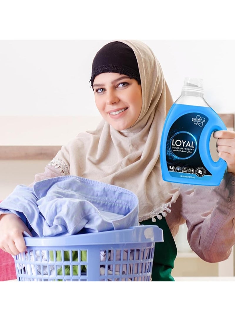 لويال منظف ​​سائل للغسيل، تنظيف قوي، تركيبة متطورة جديدة، رائحة تدوم طويلاً لجميع الغسالات، 1800 مل  - Image 3