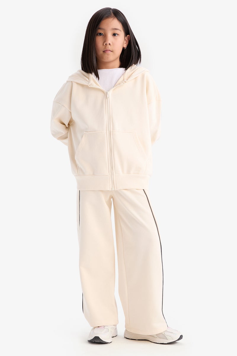 Girl Elastic Waist Wide Leg Sweatpants