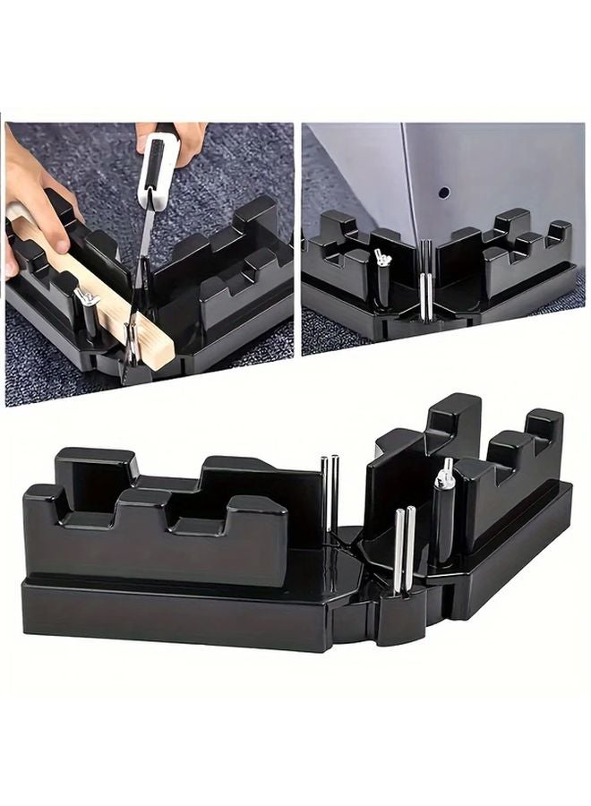 2 In 1 Black Miter Saw Protractor Precision Measuring Cutting Gauge Waterproof Angle Template - Image 2