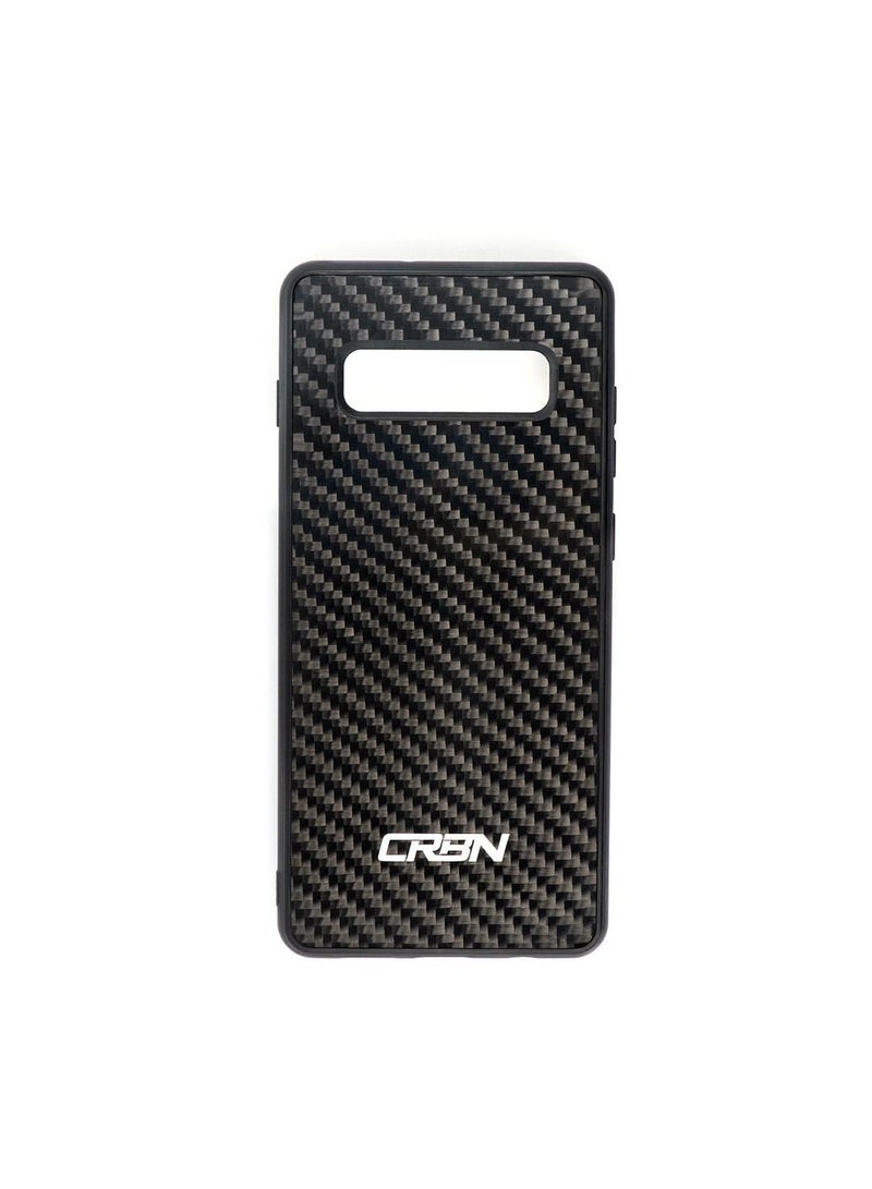 سي ار بي ان جراب هاتف Samsung S10 + من ألياف الكربون - غطاء خلفي من نسيج قطني طويل