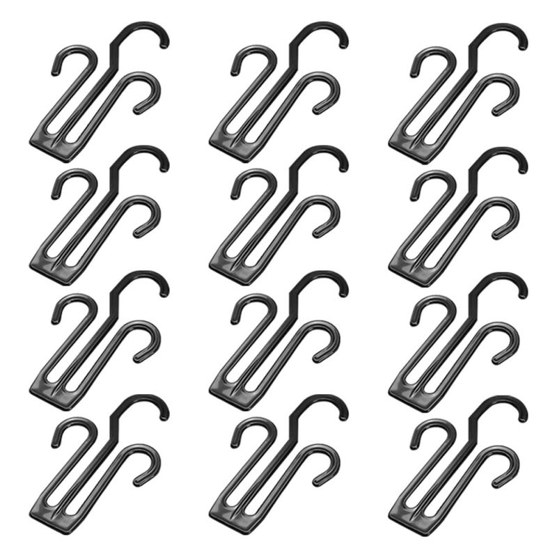 25 Pcs Black Double Sided Shoe Organizer Hooks For Bike Storage And Drying Rack - Image 2
