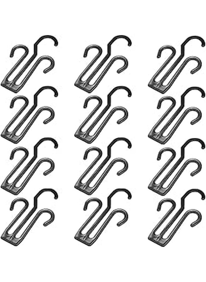 25 Pcs Black Double Sided Shoe Organizer Hooks For Bike Storage And Drying Rack - Image 1