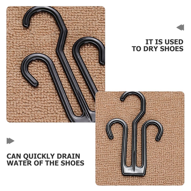 25 Pcs Black Double Sided Shoe Organizer Hooks For Bike Storage And Drying Rack - Image 4
