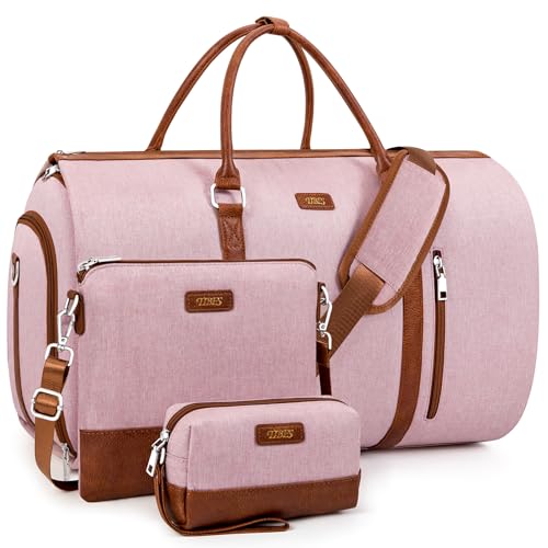 TIBES Convertible 2-in-1 Garment Bags for Travel, Carry On Garment Duffle Bag With Shoe Compartment Large Weekender Bag for Women Men Hanging Suitcase Suit Travel Duffel Overnight Bags 4pcs Set - Image 1