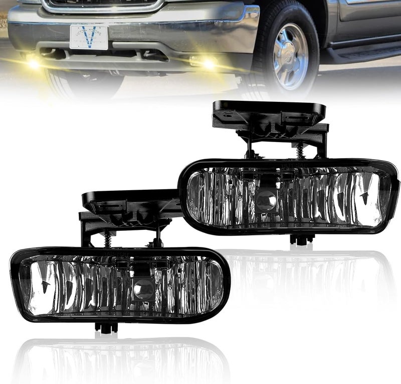 Boxlight Fog Lights for GMC Yukon and Sierra - Smoked Lens, Pair of Fog Lamps - Image 1