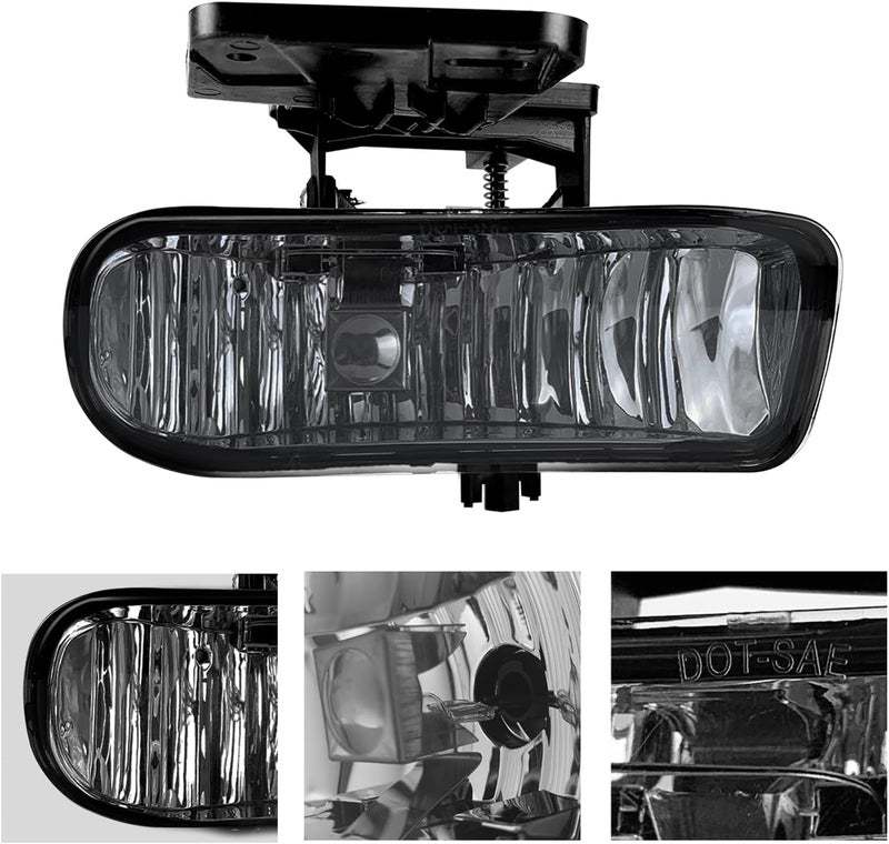 Boxlight Fog Lights for GMC Yukon and Sierra - Smoked Lens, Pair of Fog Lamps - Image 2