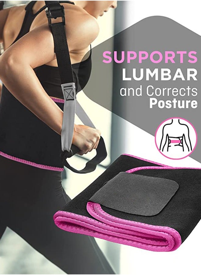GROIC Waist Trimmer Belt for Women Wrap Waist Trainer Sauna Belt Tummy Toner Low Back and Lumbar Support with Sauna Suit Effect-XXL  - Image 5