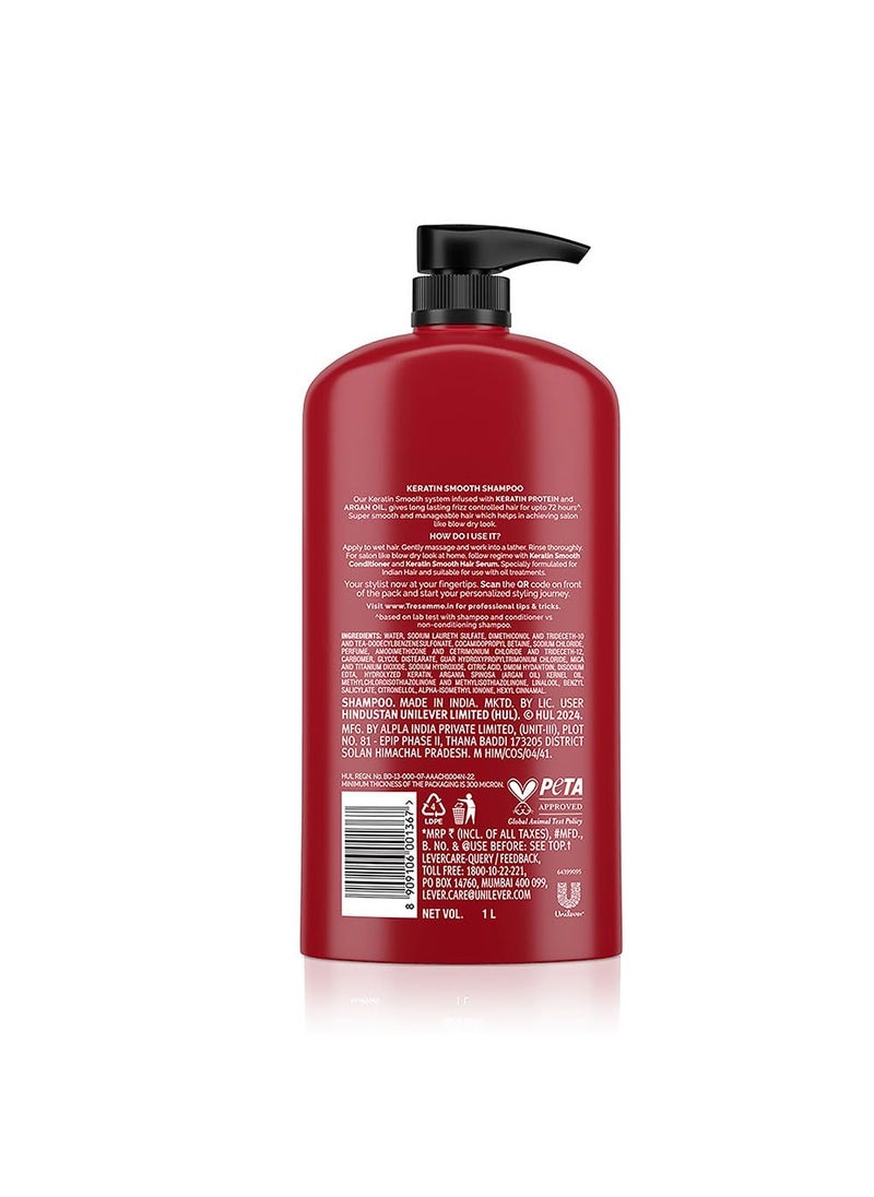 Tresemme TRESemme Keratin Smooth Shampoo 1000ml With Keratin Protein and Argan Oil SalonLike Smooth Hair Up To 72H Frizz Control  - Image 2