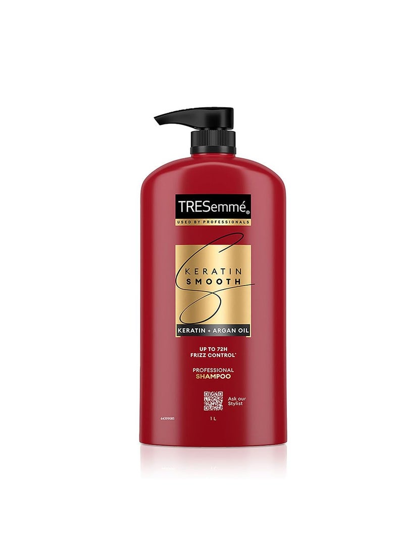 Tresemme TRESemme Keratin Smooth Shampoo 1000ml With Keratin Protein and Argan Oil SalonLike Smooth Hair Up To 72H Frizz Control  - Image 1