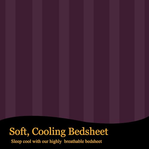 FRESH FROM LOOM Microfiber Wrinkle Resistant | Soft Skin Safe | Breathable King Size Flat Bedsheets | Hotel & Home | Double Bedsheet Set with 2 Pillow Covers (108x108 Inches Wine) - Image 4