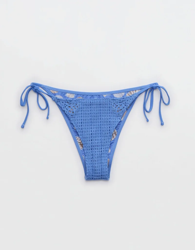 Aerie The Sunbun Cloudweave Crochet Bikini Bottom