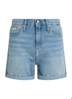 Calvin Klein Jeans Women's Denim Mom Shorts - Cotton, Blue  - Image 2