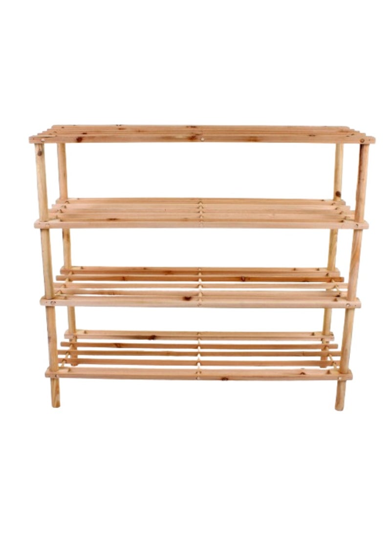4 Tier Storage Shoes Rack Wooden Shoe Rack Bedroom or Hallway - Image 1