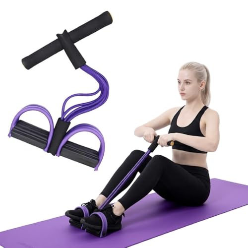 Optifit® Multifunction Tension Rope, 6-Tube Elastic Yoga Pedal Puller Resistance Band, Natural Latex Tension Rope Fitness Equipment, for Abdomen/Waist/Arm/Leg Stretching Slimming - Image 1