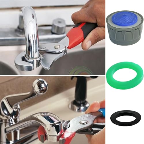 BOETOADG Faucet Aerator, 2.2GPM Flow Restrictor Plug-In Faucet Aerator Replacement Parts for Bathroom or Kitchen (blue 20 Pcs) - Image 5