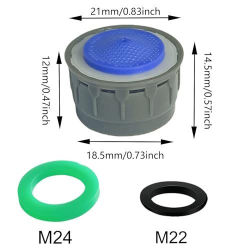 BOETOADG Faucet Aerator, 2.2GPM Flow Restrictor Plug-In Faucet Aerator Replacement Parts for Bathroom or Kitchen (blue 20 Pcs) - Image 2
