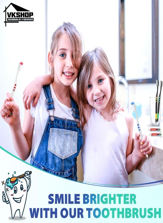 VKshop فرشاة أسنان قابلة للتصرف من VKshop 12 PS مع معجون أسنان، مغلفة بشكل فردي، مجموعات فرشاة أسنان للسفر، محمولة وصحية للاستخدام في المنزل، الفندق، السفر، الحفلات، الرحلات، احتياطي يومي (معجون أسنان أبيض 5g) - Image 5