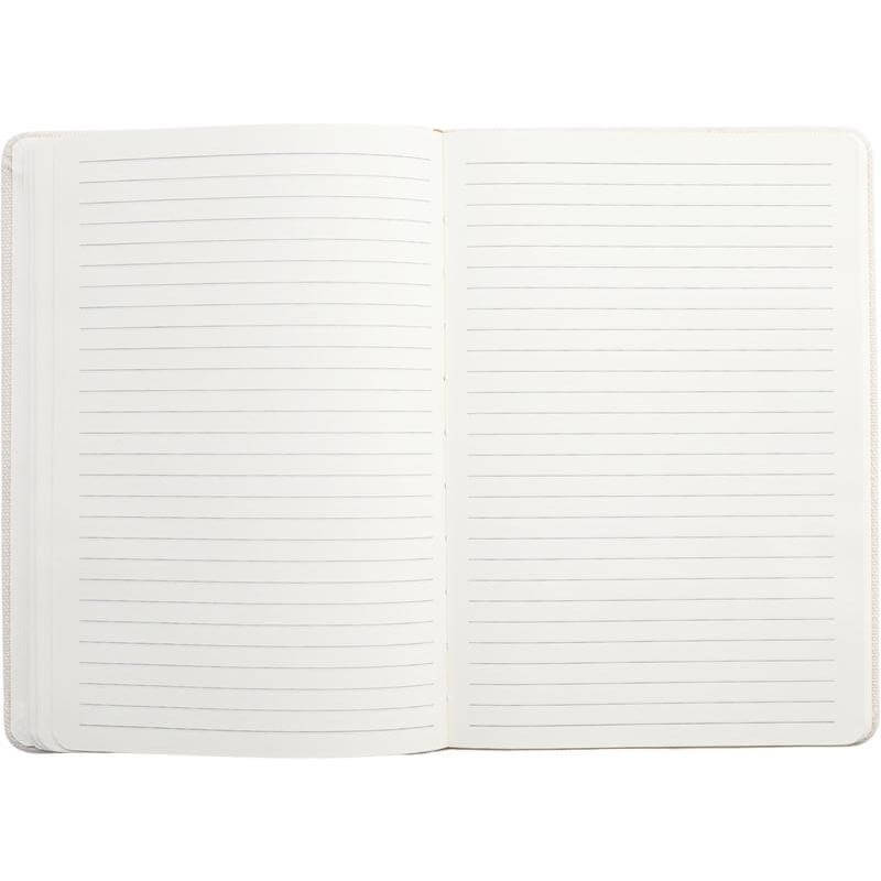 Santhome ADANA Recycled Canvas A5 Hard Cover Notebook with PU Pocket | 160 Ruled Pages Eco-Friendly Note Book | Business Card Window Pocket | Durable Canvas Cover | Ideal for Office, School & Gifting - Image 5