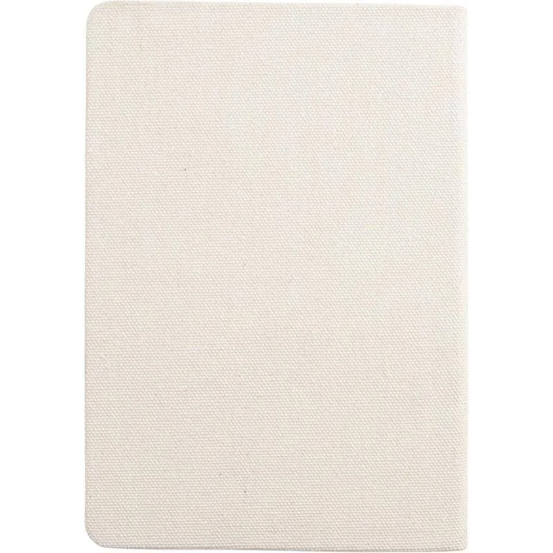 سانثوم Santhome ADANA Recycled Canvas A5 Hard Cover Notebook with PU Pocket | 160 Ruled Pages Eco-Friendly Note Book | Business Card Window Pocket | Durable Canvas Cover | Ideal for Office, School & Gifting