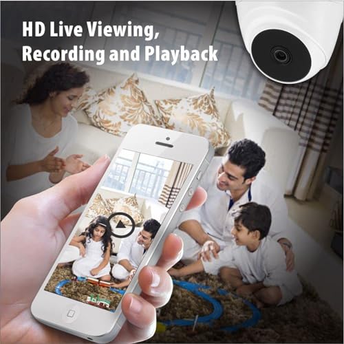 CP PLUS جهاز تسجيل رقمي بقنوات 4 بدقة Full HD مع كاميرا خارجية بدقة 2.4 ميجابكسل [ميكروفون صوتي مدمج + كشف الحركة] + 500 جيجابايت هارد ديسك + 4 قنوات SMPS + كابل CCTV، USEWELL HDMI+BNC/DC، أبيض - Image 3