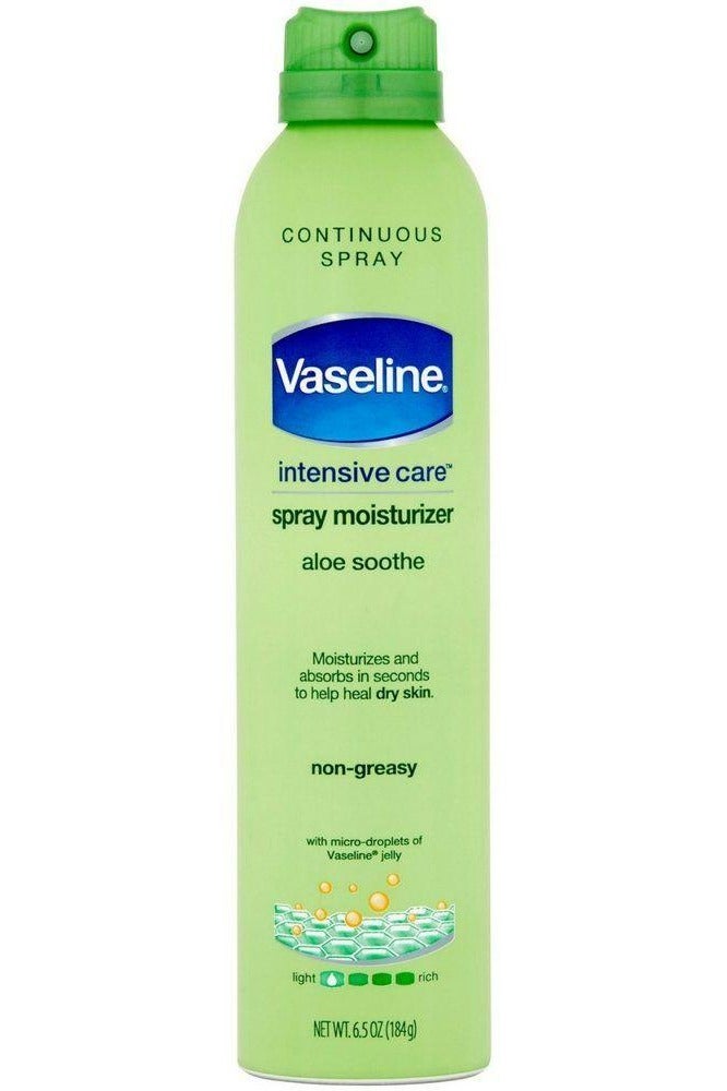 Vaseline Intensive Care Aloe Soothe Moisturizer Sprayer To Help Heal Dry Skin 190ml