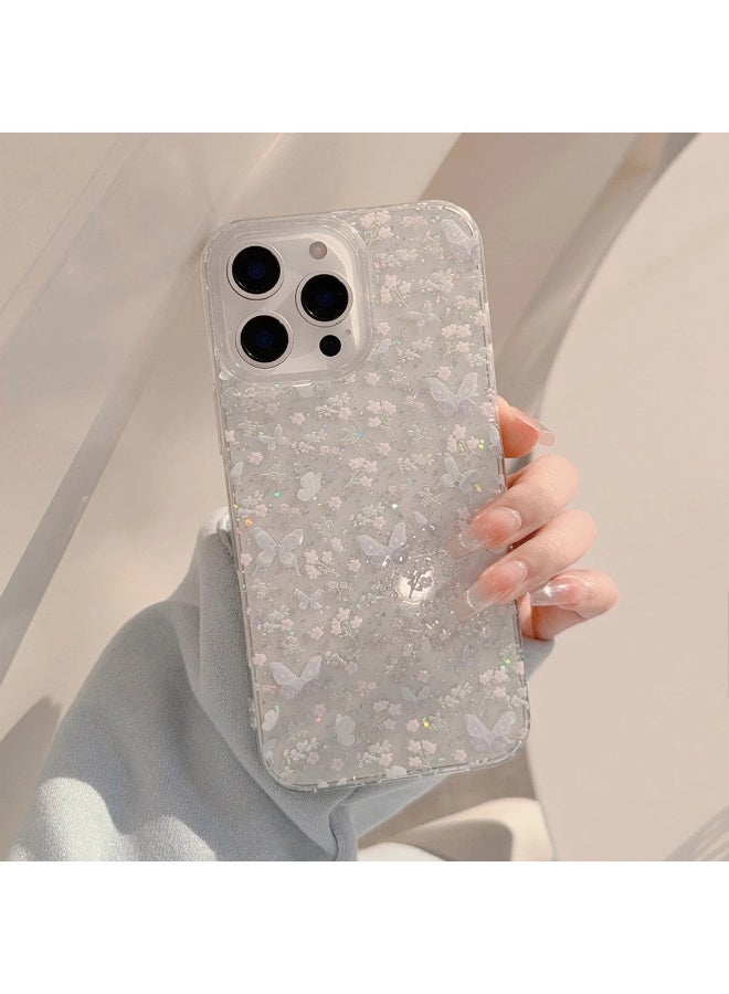 NIBEMINENT Butterfly Floral Pattern Protective TPU Case Cover For iPhone 15 Plus - Image 2