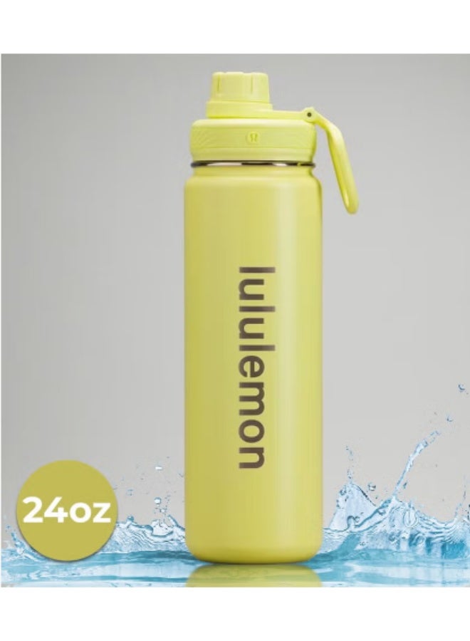 lululemonStainless steel sports vacuum insulated water bottle, suitable for holding water, iced tea, hot tea, etc., with a capacity of 710 milliliters - Image 1