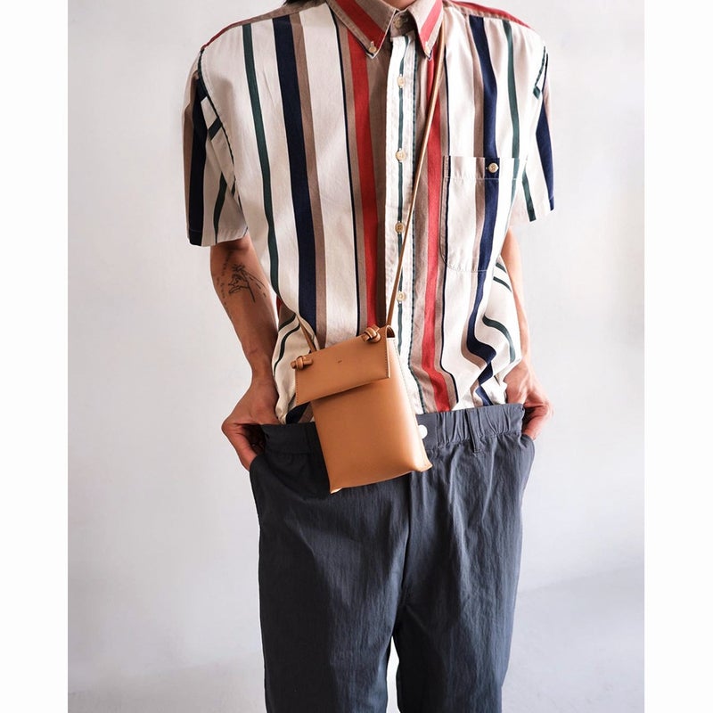 Export Korean Niche Design Decke Mobile Phone Bag Semi-Handmade Women Crossbody Bag Plain Cowhide Mini Small Bag - Image 3