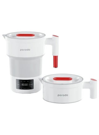 Portable Folding Electric Tea Kettle/ Temperature Setting/ 600ml Water Capacity/ High-Grade Silicone/ Digital Display/ 850W Rated Power/ Folding Design - White - pzsku/ZFB37FCA8B9DAB171BE22Z/45/1748412254/2f161462-b178-4547-81ce-fd439f729ce9