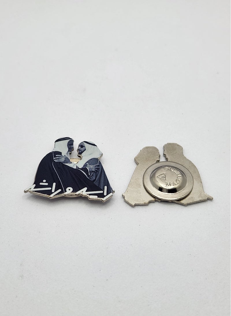 Acnor Zayed And Rashid Magnatic Badge Silver For Dress T-Shirt and others use - Image 2