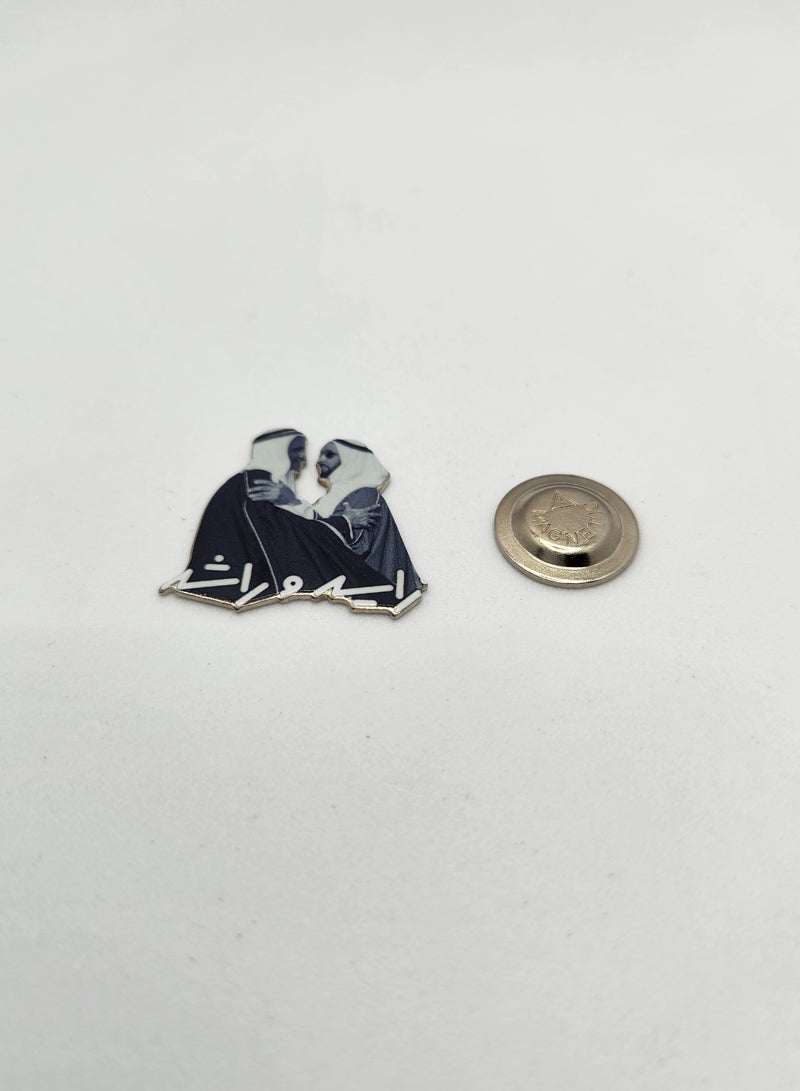 Acnor Zayed And Rashid Magnatic Badge Silver For Dress T-Shirt and others use - Image 4