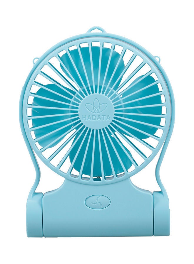NIBEMINENT Portable Neck Hanging Mini USB Rechargeable Fan Blue - Image 1