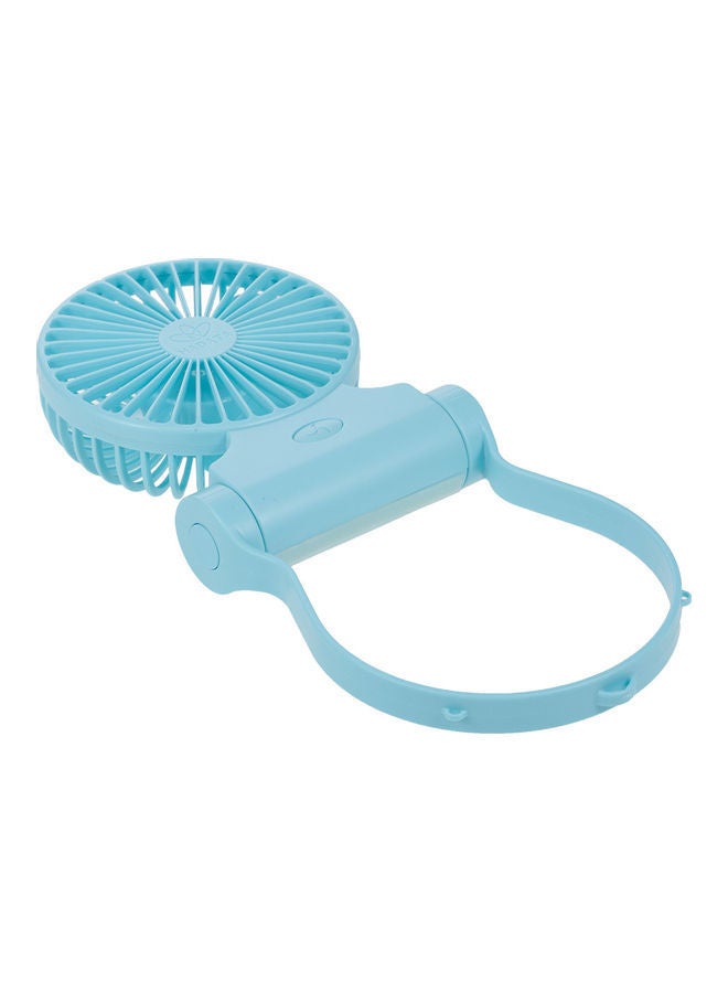 NIBEMINENT Portable Neck Hanging Mini USB Rechargeable Fan Blue - Image 3