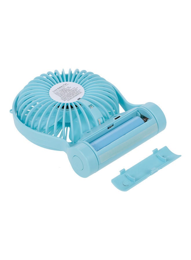 NIBEMINENT Portable Neck Hanging Mini USB Rechargeable Fan Blue - Image 4