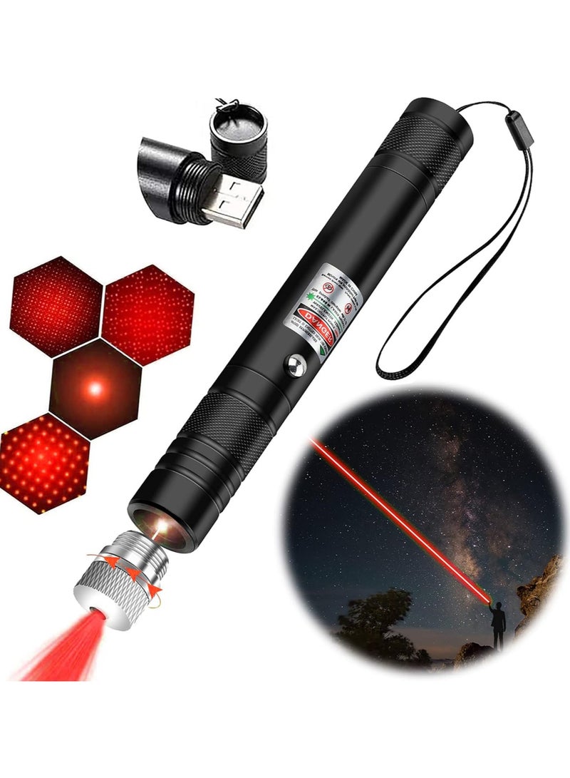 Laser Pointer, Long Range Red Laser Pointer,Laser Pointer High Power Pen, Red Pointer Rechargeable for Hiking, Cat Laser Toy USB Charge(Red Light)