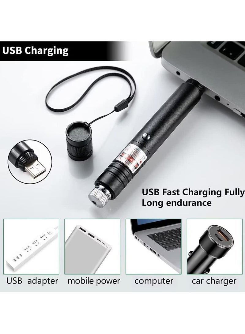 Laser Pointer, Long Range Red Laser Pointer,Laser Pointer High Power Pen, Red Pointer Rechargeable for Hiking, Cat Laser Toy USB Charge(Red Light)