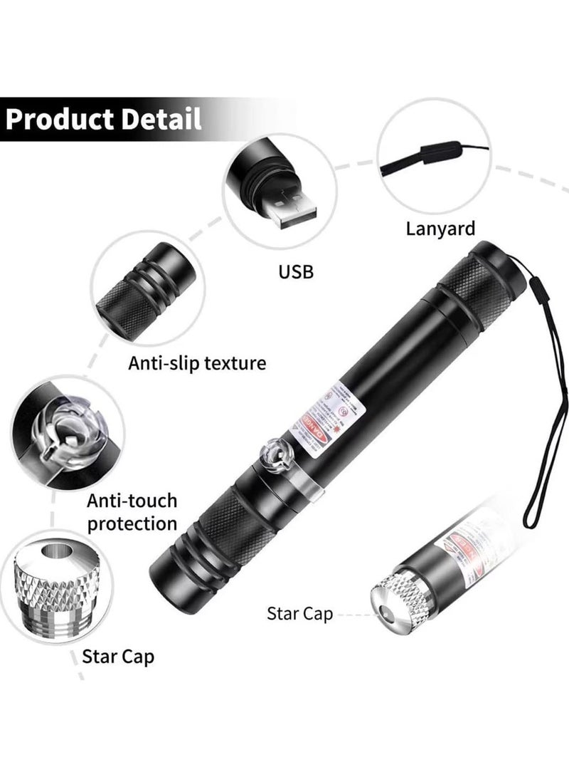 Laser Pointer, Long Range Red Laser Pointer,Laser Pointer High Power Pen, Red Pointer Rechargeable for Hiking, Cat Laser Toy USB Charge(Red Light)