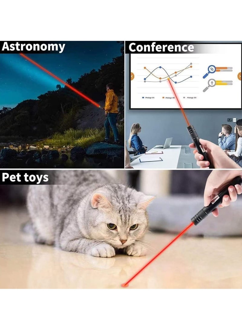 Laser Pointer, Long Range Red Laser Pointer,Laser Pointer High Power Pen, Red Pointer Rechargeable for Hiking, Cat Laser Toy USB Charge(Red Light)