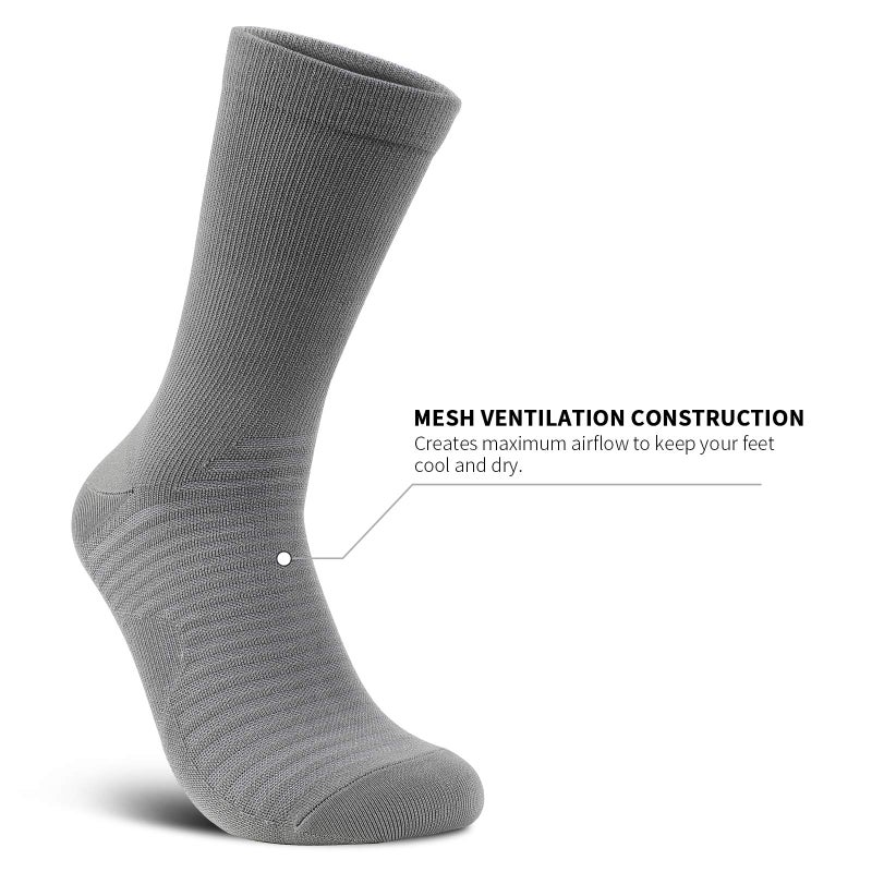 PAPLUS Athletic Crew Compression Socks (6 Pairs) for Men & Women, Running Socks With Arch Support - Image 4