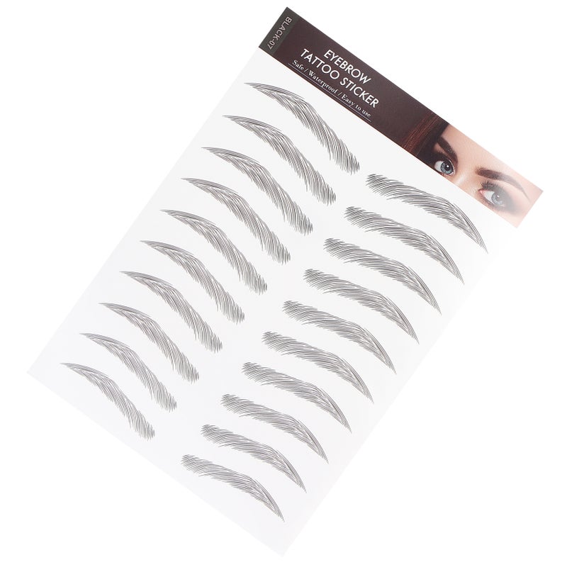 Long Lasting Eyebrow Transfers Sticker Household Portable Women Eyebrow Tattoo StickerBLACK-07 - Image 3