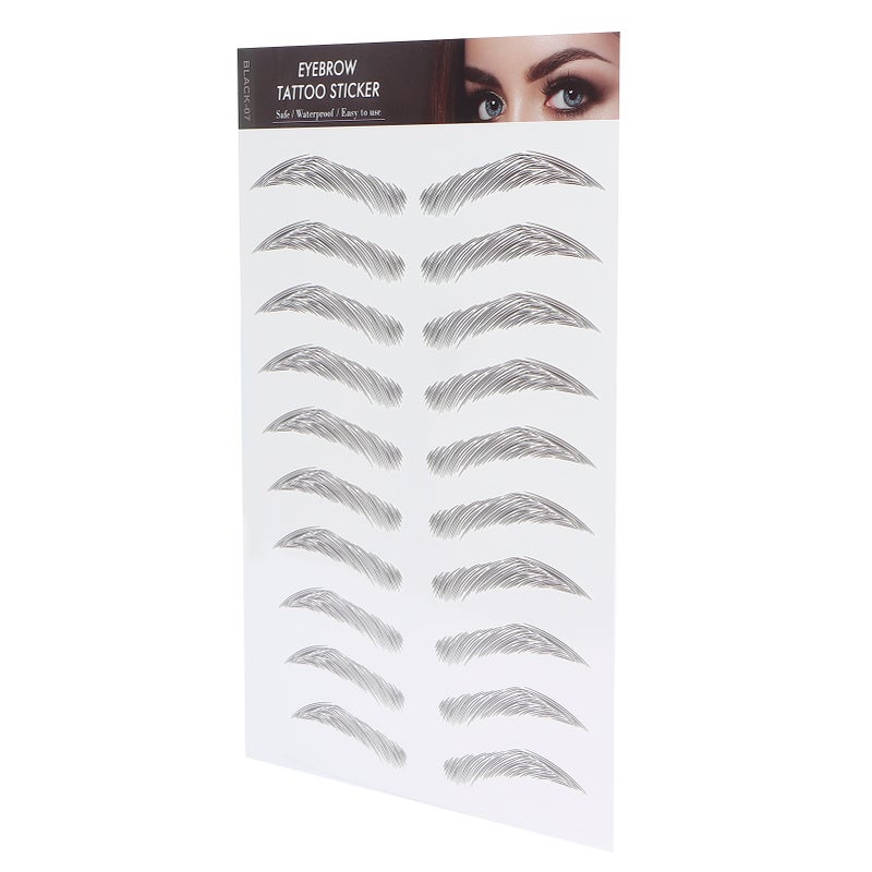 Long Lasting Eyebrow Transfers Sticker Household Portable Women Eyebrow Tattoo StickerBLACK-07 - Image 2