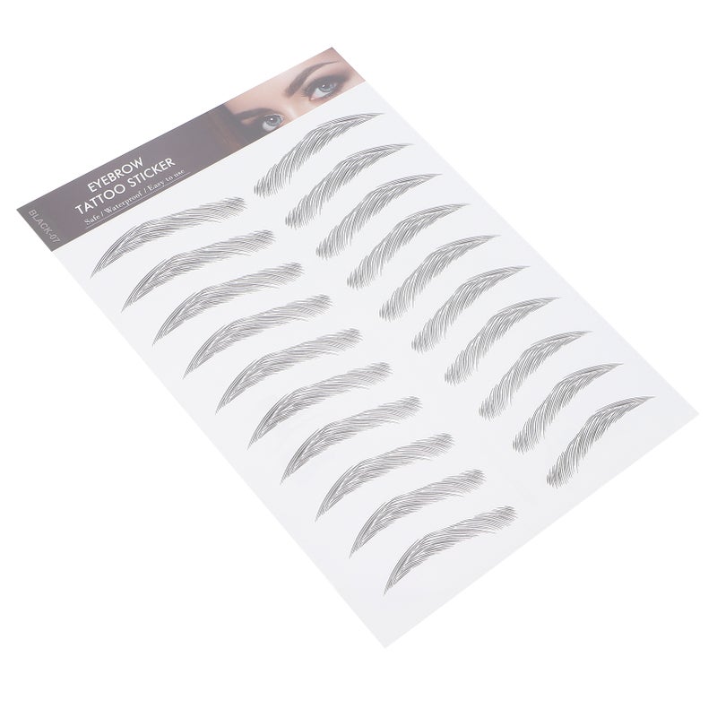Long Lasting Eyebrow Transfers Sticker Household Portable Women Eyebrow Tattoo StickerBLACK-07 - Image 5