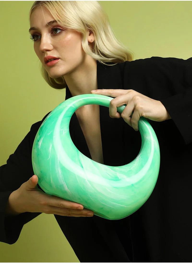 صوص هاوت The Sculptural Hand Bag - Light Green