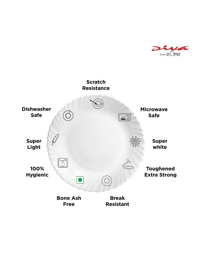 La Opala Diva, Opal Glass Coffee Mug Set Cylinder Regular 6 pcs, Twilight Bouquet, White, Standard - Image 3