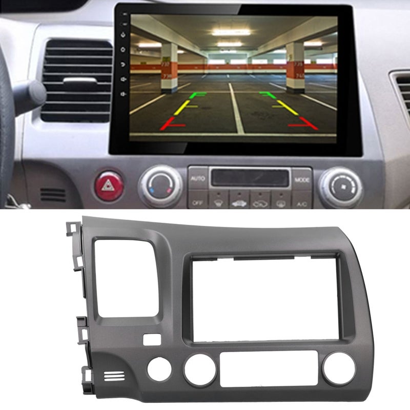 2Din Stereo Fascia: ABS Material, Precise Fit - Sturdy Durable Radio Frame for Honda Civic 2006-2011 LHD Dashboard Installation - Image 1