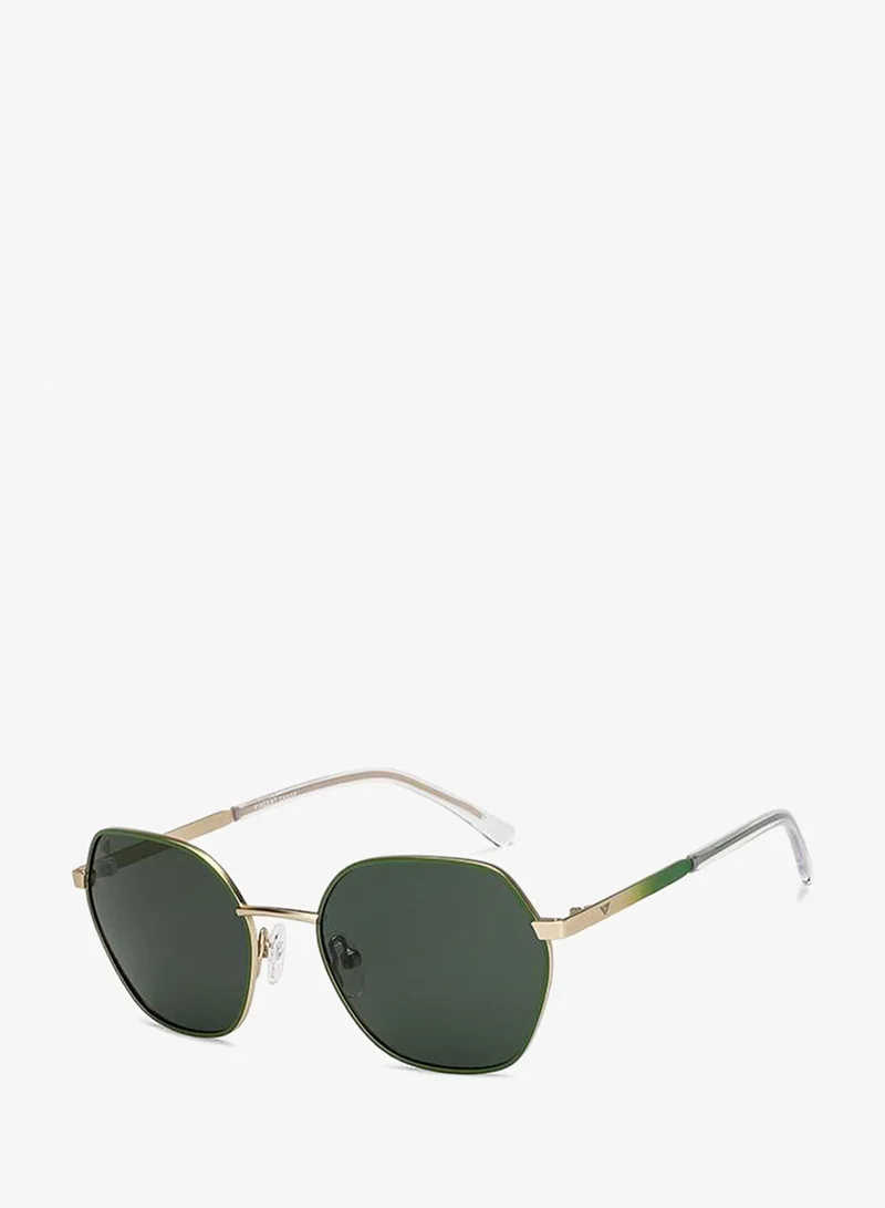 VINCENT CHASE Full Rim Hexagonal Future Classics Branded Latest And Stylish Sunglasses Polarized And 100% UV Protected Unisex Small VC S16549