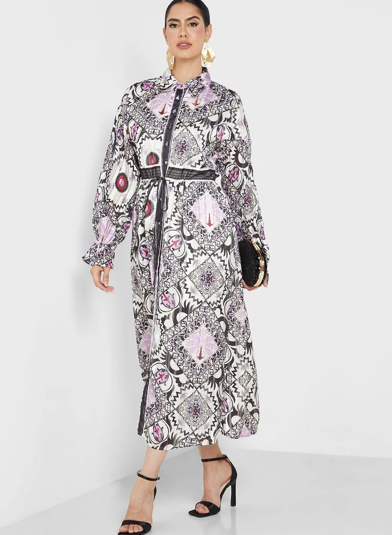Femi9 Printed Button Down Dress