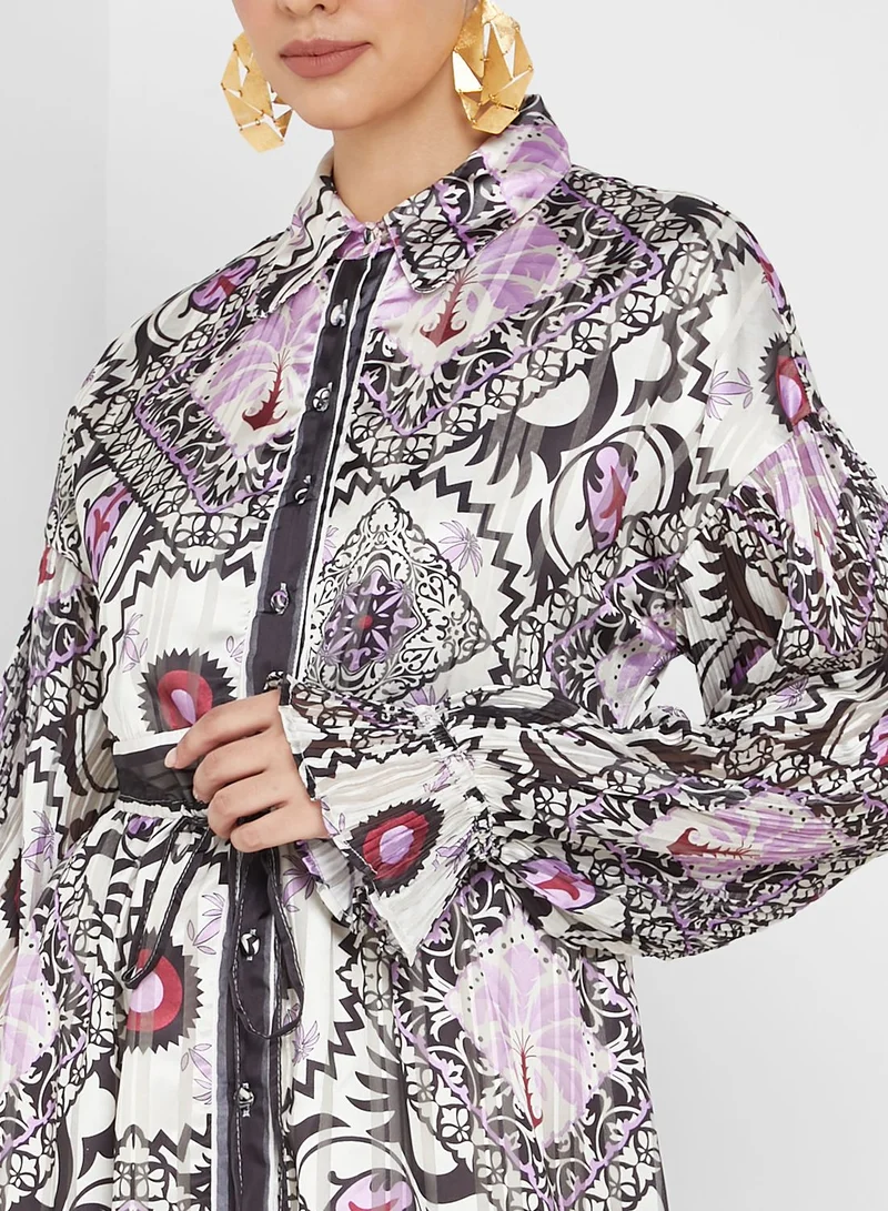 Femi9 Printed Button Down Dress