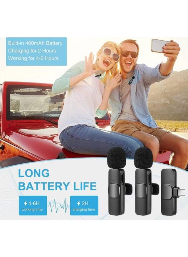 YD Dual Wireless Lavalier Microphone for Phone USB-C, Video Recording, Live Stream, Vlog, Black - Image 3
